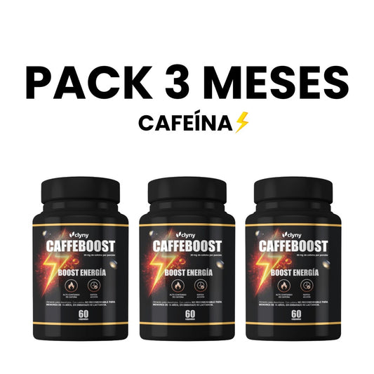 CaffeBoost - Cápsulas con Cafeína 90mg (PACK 3 MESES)